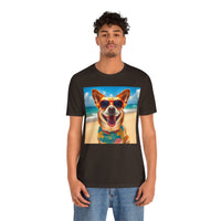 Happy Pup Beach Vibes Unisex Short Sleeve Tee