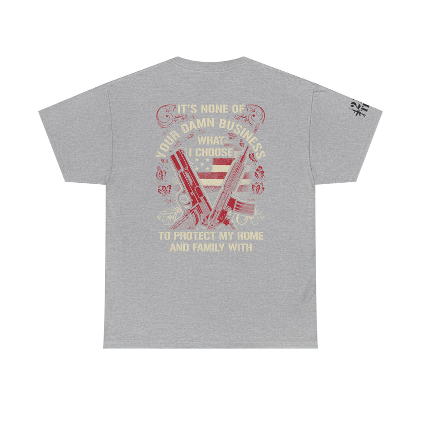 Unisex Heavy Cotton Tee with Empowering Gun Rights graphics