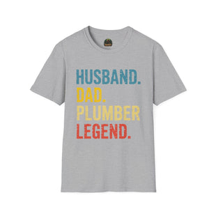 Husband Dad Plumber Legend T-Shirt | Trade Pride Worker Tee