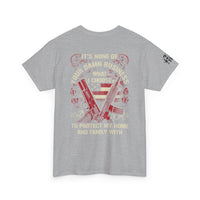 Unisex Heavy Cotton Tee with Empowering Gun Rights graphics