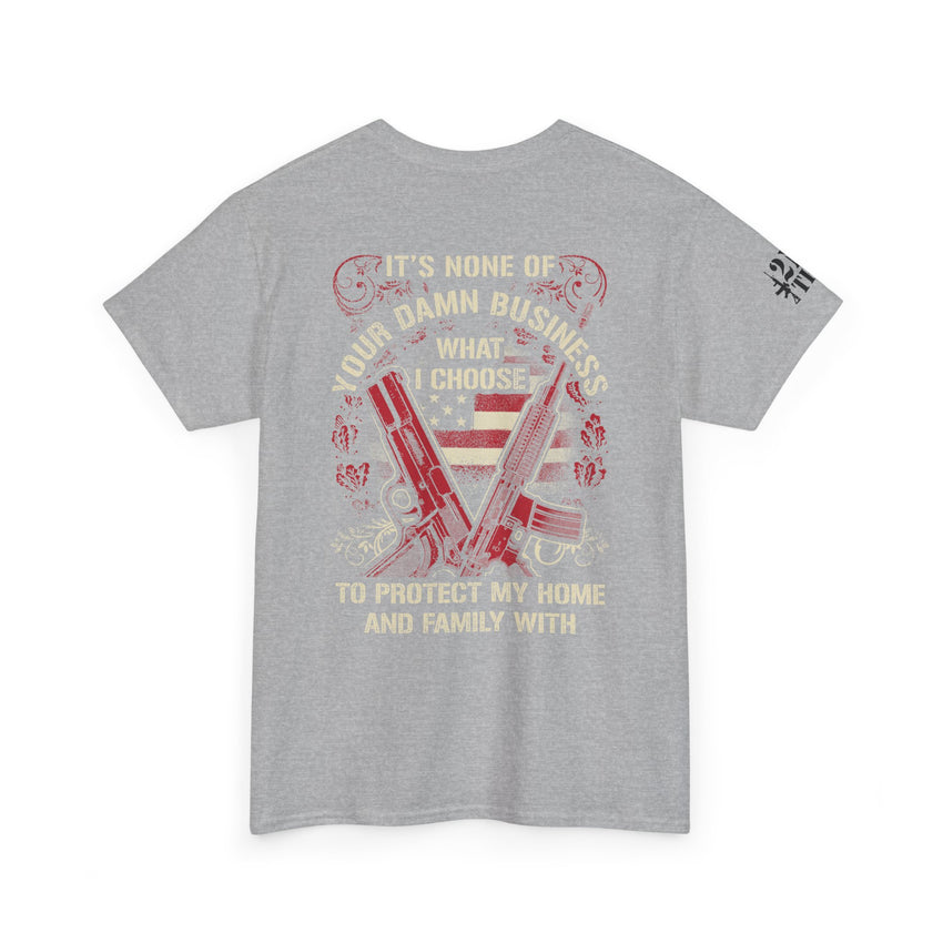 Unisex Heavy Cotton Tee with Empowering Gun Rights graphics