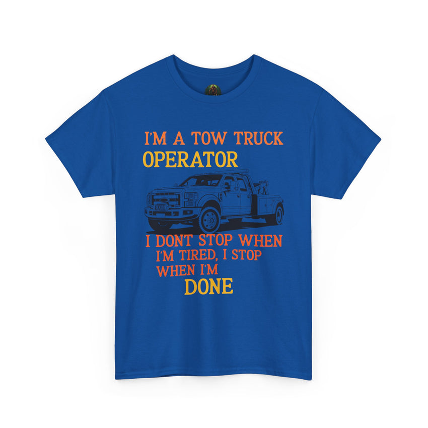 Tow Truck Operator Tee - Perfect Gift for Drivers, Funny Work Shirt, Mechanic Humor, Towing Company Apparel, Heavy Cotton Tee
