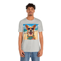 Happy Pup Beach Vibes Unisex Short Sleeve Tee