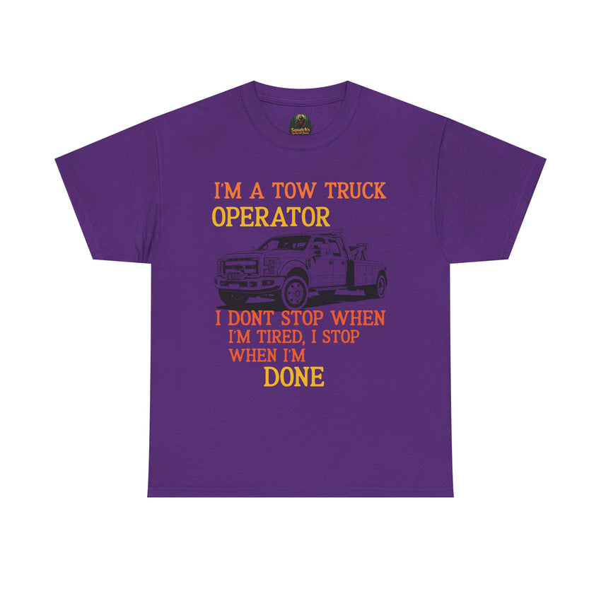 Tow Truck Operator Tee - Perfect Gift for Drivers, Funny Work Shirt, Mechanic Humor, Towing Company Apparel, Heavy Cotton Tee