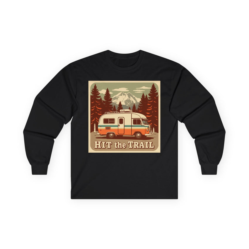 Adventure-Ready Long Sleeve Tee - 'Hit the Trail' Design
