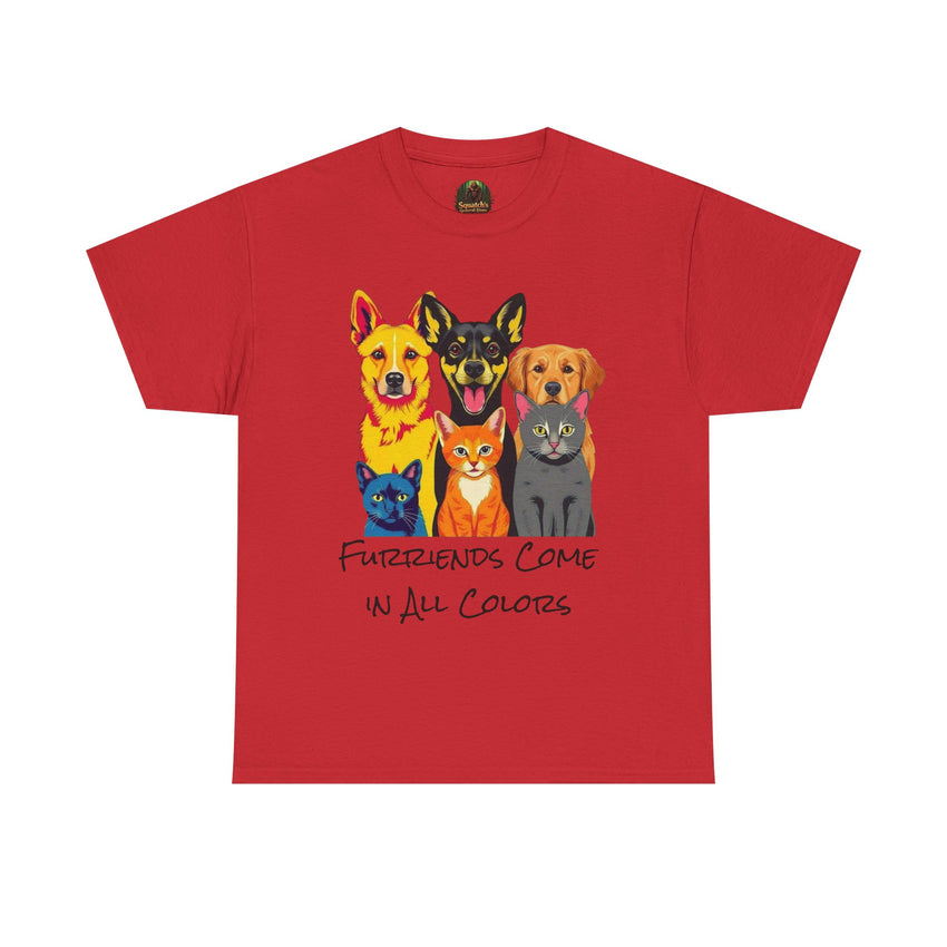 Furriends Come in All Colors Unisex Heavy Cotton Tee