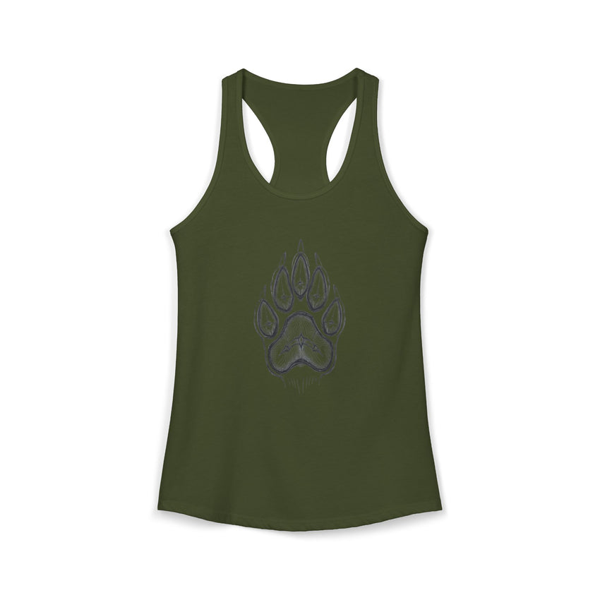 Pet Paw Print Tank Top | Paw Print Graphic Racerback Tank