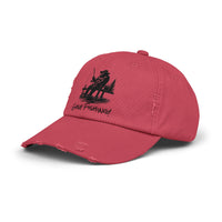 Gone Fishing Distressed Cap - Unisex Fishing Hat for Outdoor Enthusiasts