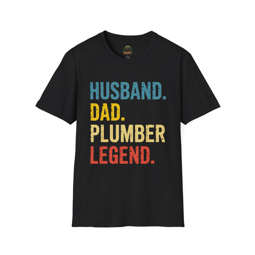 Husband Dad Plumber Legend T-Shirt | Trade Pride Worker Tee