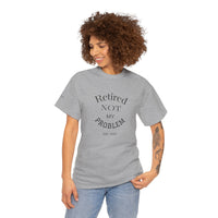 Retired Not My Problem Unisex Heavy Cotton Tee - Casual Comfort for Retirement Celebrations