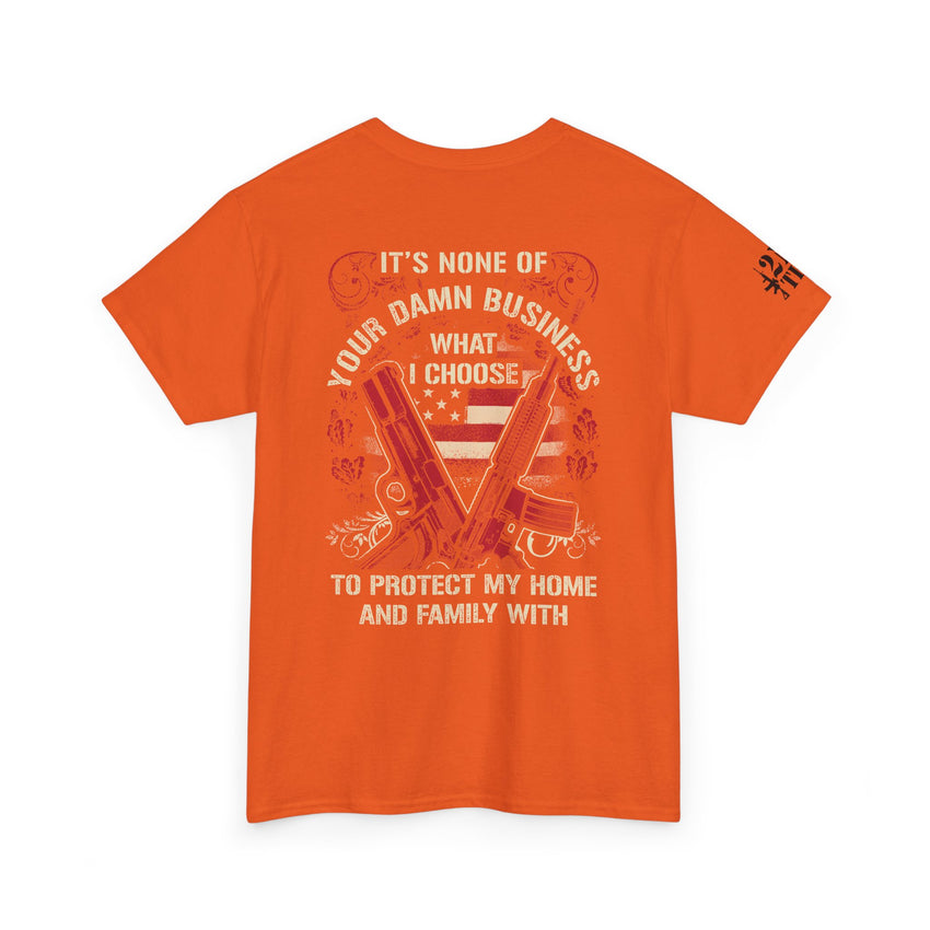 Unisex Heavy Cotton Tee with Empowering Gun Rights graphics