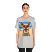 Happy Pup Beach Vibes Unisex Short Sleeve Tee