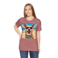 Happy Pup Beach Vibes Unisex Short Sleeve Tee