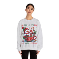 Im fine snowman Christmas sweatshirt
