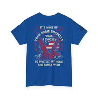 Unisex Heavy Cotton Tee with Empowering Gun Rights graphics