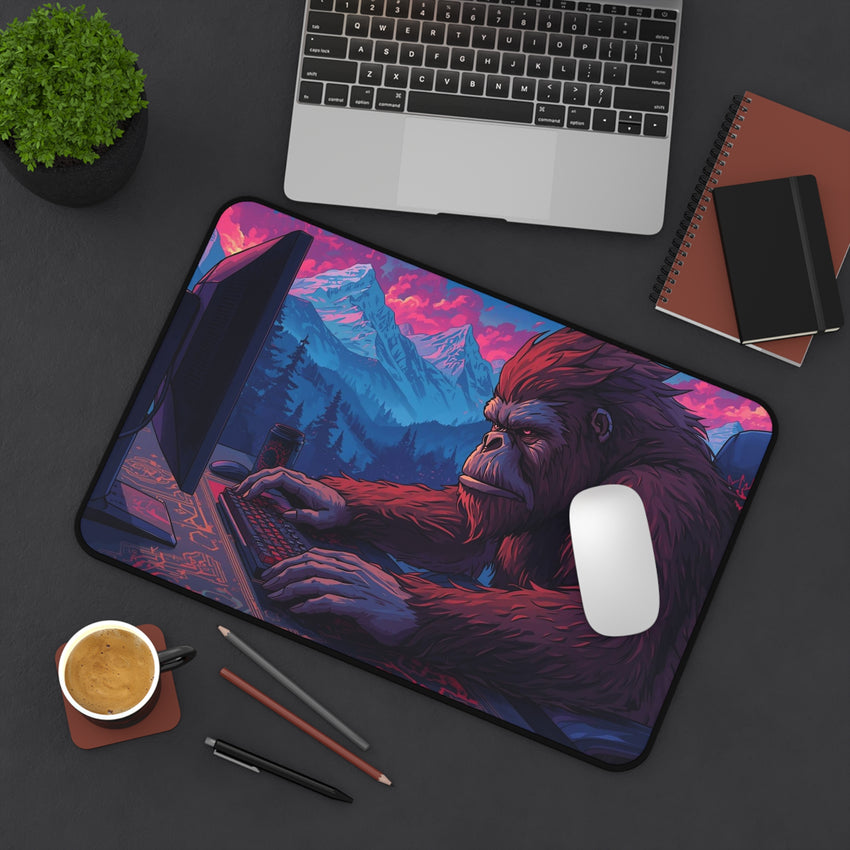 Gamer Desk Mat with Mountain Beast Design