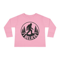 I Believe Bigfoot Toddler Long Sleeve Tee