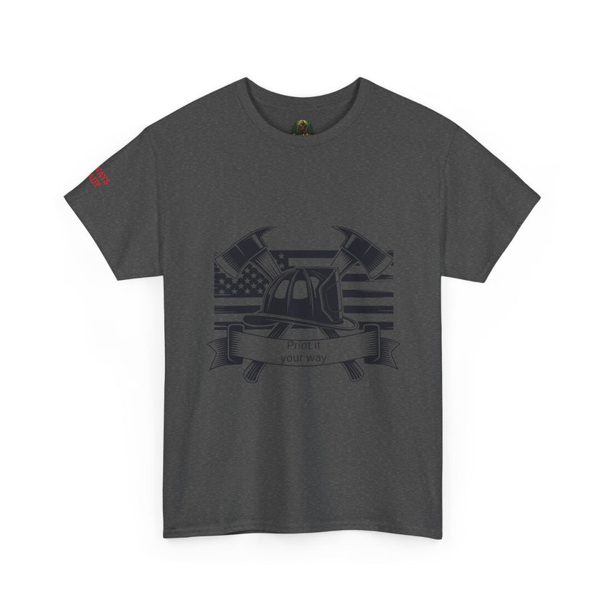 Proud Firefighter Tee, Unisex Heavy Cotton T-Shirt