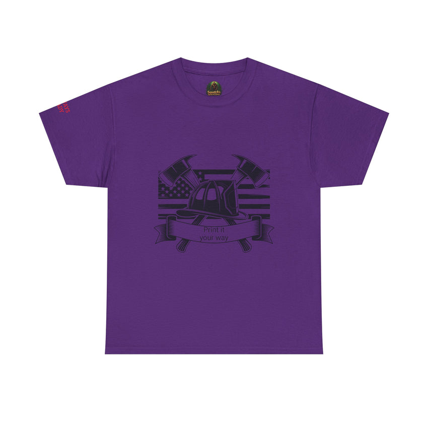 Proud Firefighter Tee, Unisex Heavy Cotton T-Shirt