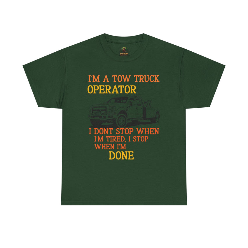Tow Truck Operator Tee - Perfect Gift for Drivers, Funny Work Shirt, Mechanic Humor, Towing Company Apparel, Heavy Cotton Tee