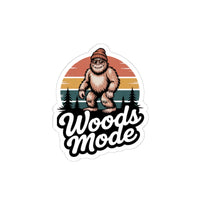 Woods Mode Bigfoot Kiss-Cut Stickers - Perfect for Nature Lovers