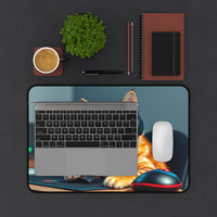 Cute Cat Gaming Desk Mat - "Do You Even Game Bruh?"