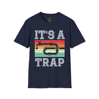 It's A Trap trumpet T-Shirt | Retro Striped Trombone Band Humor