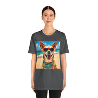 Happy Pup Beach Vibes Unisex Short Sleeve Tee