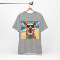 Happy Pup Beach Vibes Unisex Short Sleeve Tee
