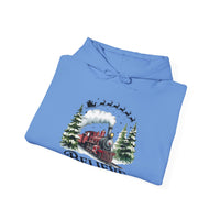 Believe Train Hooded Sweatshirt, Cozy Winter Sweatshirt