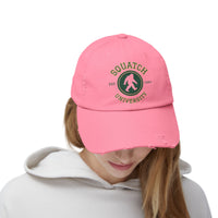 Squatch University cap | Sasquatch logo distressed hat, Bigfoot college emblem cap