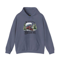 Believe Train Hooded Sweatshirt, Cozy Winter Sweatshirt