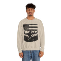 Bigfoot American Flag Crewneck Sweatshirt