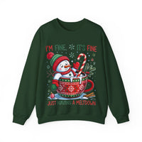 Im fine snowman Christmas sweatshirt