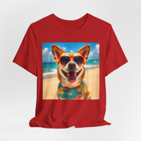 Happy Pup Beach Vibes Unisex Short Sleeve Tee