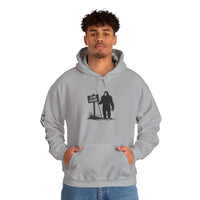 Gone Fishin' Bigfoot Hoodie - Unisex Heavy Blend™ Sweatshirt for Nature Lovers