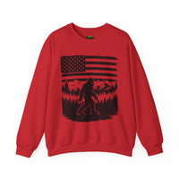 Bigfoot American Flag Crewneck Sweatshirt