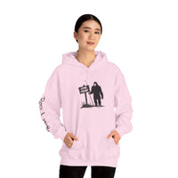Gone Fishin' Bigfoot Hoodie - Unisex Heavy Blend™ Sweatshirt for Nature Lovers