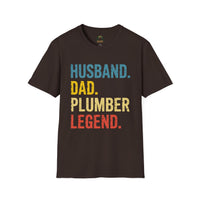 Husband Dad Plumber Legend T-Shirt | Trade Pride Worker Tee