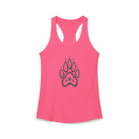 Pet Paw Print Tank Top | Paw Print Graphic Racerback Tank
