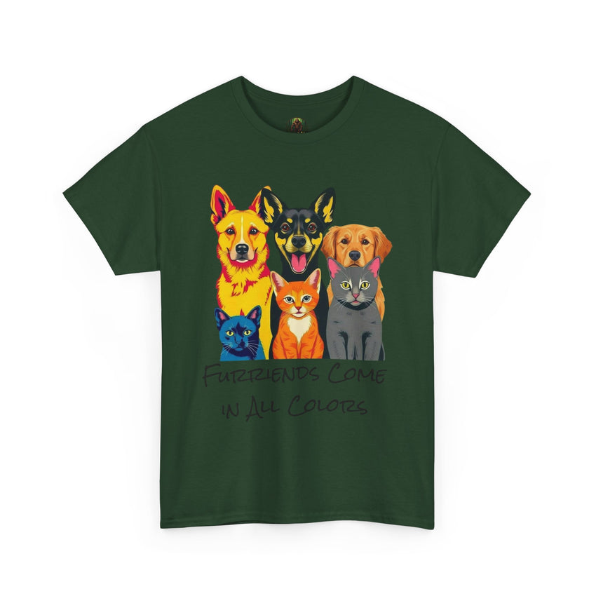 Furriends Come in All Colors Unisex Heavy Cotton Tee