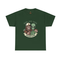 Hide and Seek Champions , Alien and Sasquatch tshirt