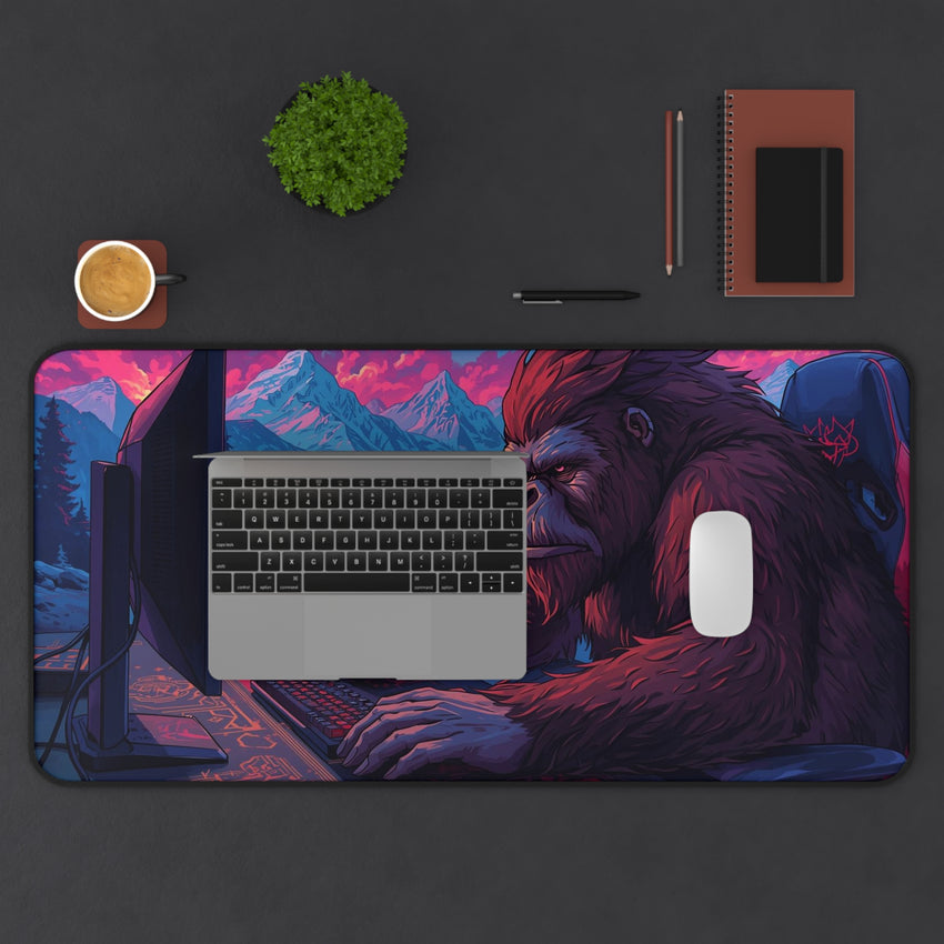 Gamer Desk Mat with Mountain Beast Design