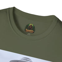 Alien Cat Abduction T-Shirt | Retro EW, PEOPLE UFO Graphic front and back graphics
