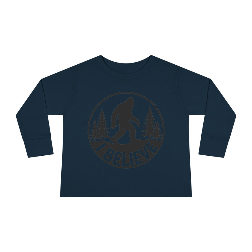 I Believe Bigfoot Toddler Long Sleeve Tee