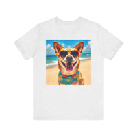 Happy Pup Beach Vibes Unisex Short Sleeve Tee