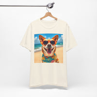 Happy Pup Beach Vibes Unisex Short Sleeve Tee