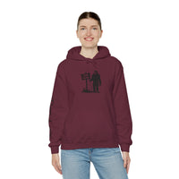 Gone Fishin' Bigfoot Hoodie - Unisex Heavy Blend™ Sweatshirt for Nature Lovers