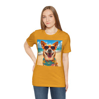 Happy Pup Beach Vibes Unisex Short Sleeve Tee