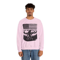 Bigfoot American Flag Crewneck Sweatshirt